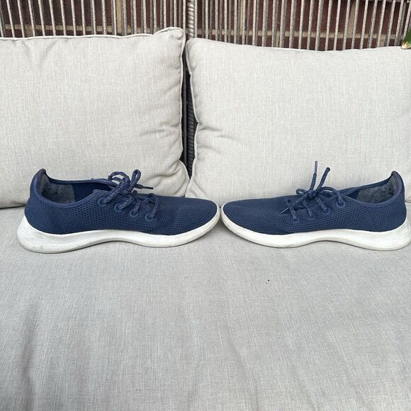Allbirds Men’s Tree Runners Sneakers Athletic Shoes Marine Blue White Sole 11 US - Picture 4 of 9